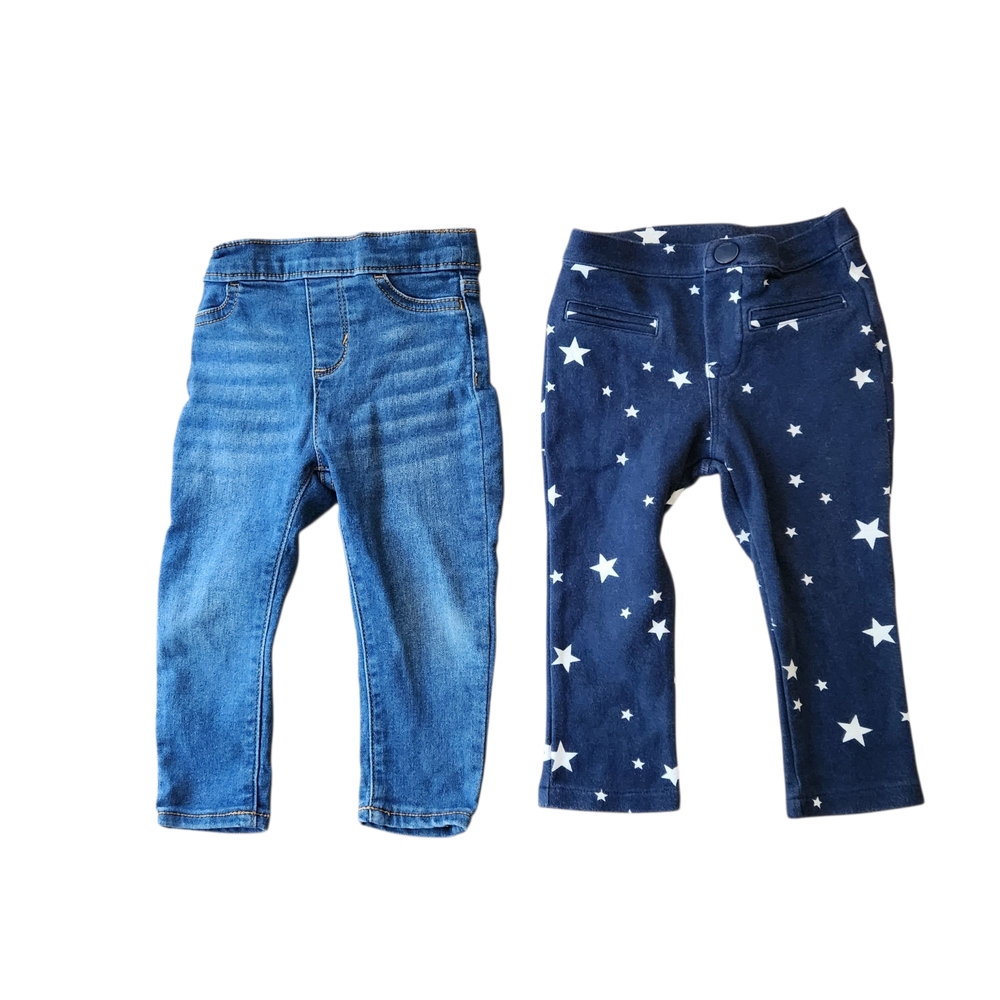 GAP And Levis Blue Jeggings with Star Print Pullon